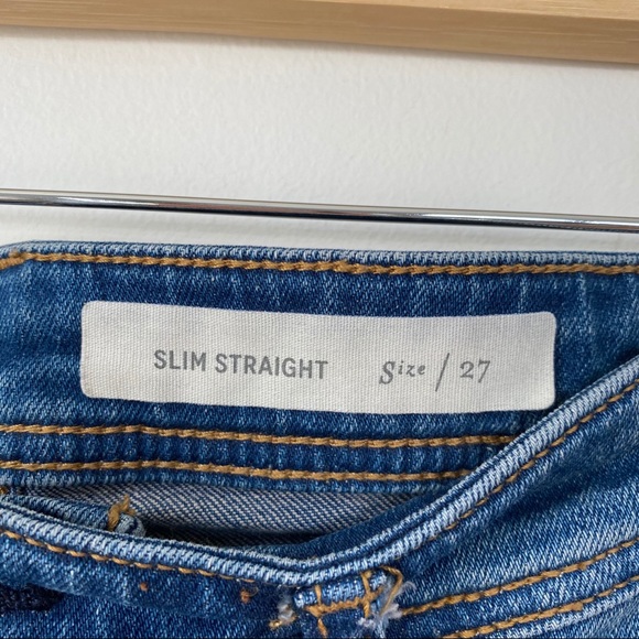 Anthropologie Pilcro Slim Straight Raw Hem Jeans - Picture 11 of 13